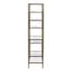 preview thumbnail 7 of 9, SEI Furniture Jensen Metal/Glass Asymmetrical Etagere/Bookcase - Matte Khaki