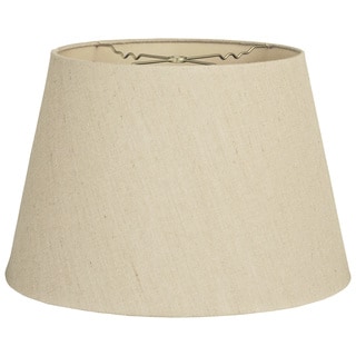 Royal Designs Eggshell Linen Tapered Shallow Drum Hardback Lamp Shade ...