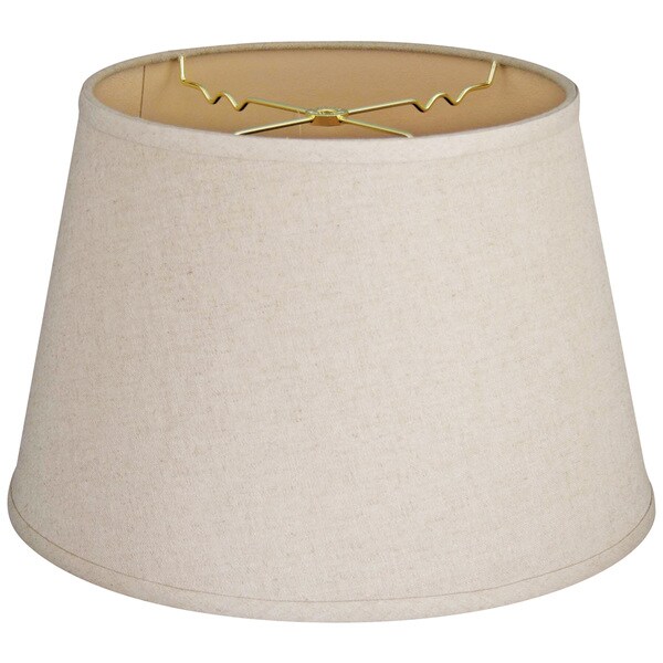 11 x 12 x 8.5 Linen Cream Royal Designs Shallow Drum Hardback Lamp Shade