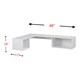 preview thumbnail 11 of 9, Freda Wall Mount Corner Desk - White