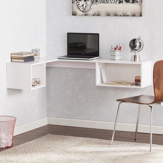 Freda Wall Mount Corner Desk - White