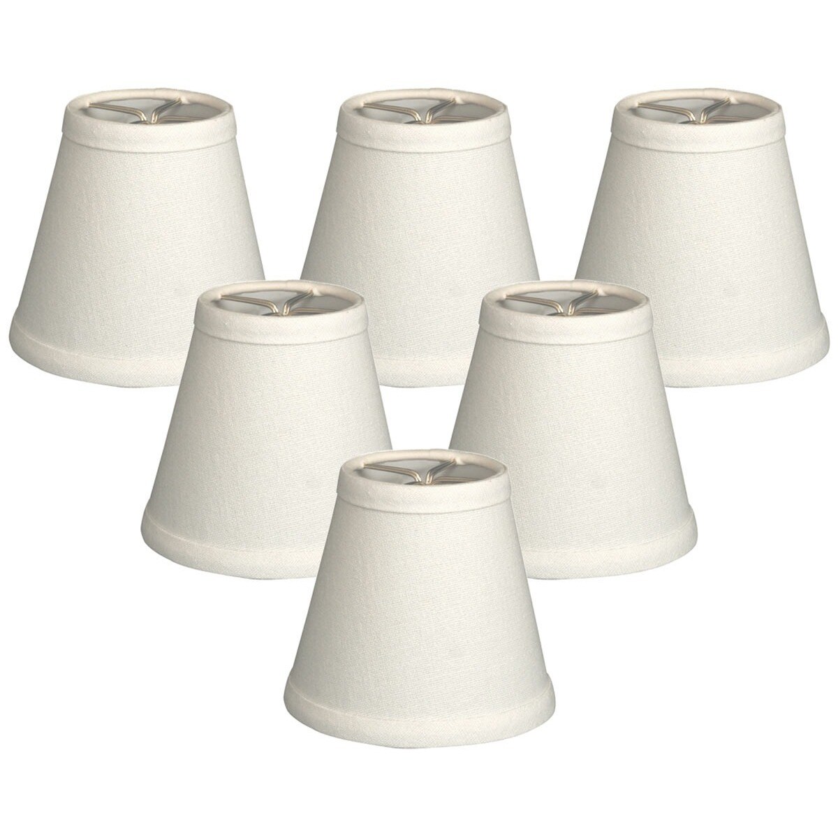 5'' H Linen Empire Candelabra Shade ( Clip discount On ) in Off White Set of 9 NEW