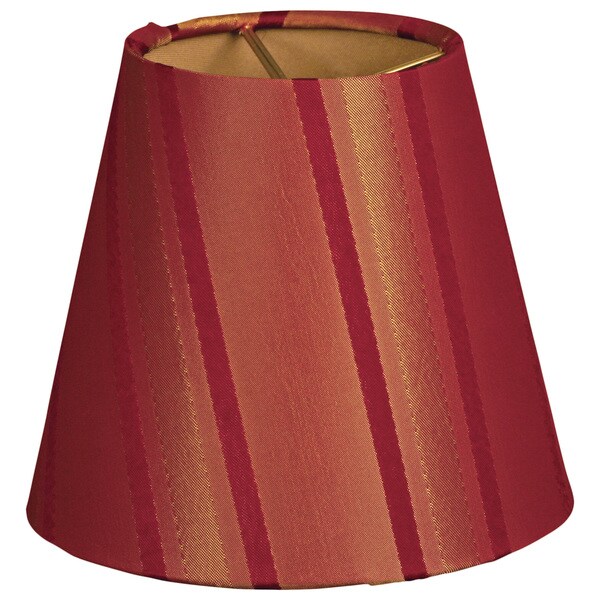 Royal Designs Burgundy/Gold 6-inch Hardback Empire Chandelier Lampshades (Set of 6)