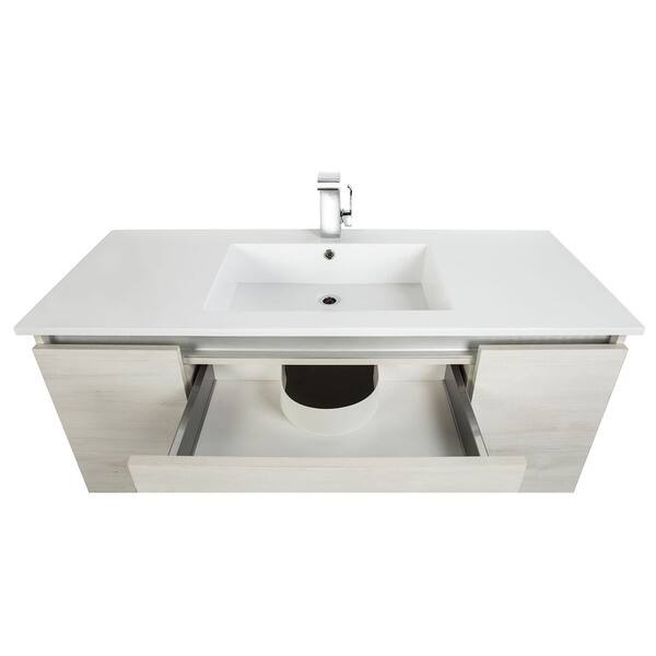 Cutler Kitchen & Bath Amazon Wood 48inch Floating Vanity Bed Bath