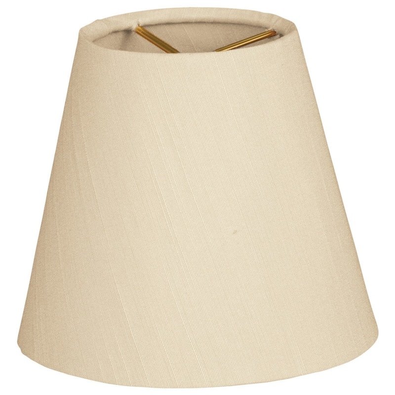 Royal Designs Hardback Empire Beige 4 x 6 x 5.5inch Clipon Chandelier Lamp Shade (Set of 6