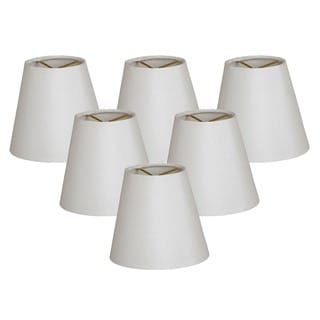 Royal Designs Hardback Empire White 3 X 5 X 4 5 Inch Clip On Chandelier Lamp Shade Set Of 6 On Sale Overstock 15052569