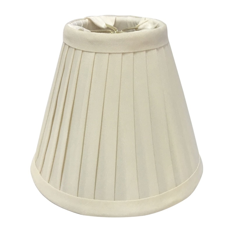 Royal Designs Eggshell Empire Pleated 3 x 6 x 5-inch Clip-on Chandelier Lamp Shade (Set of 6)