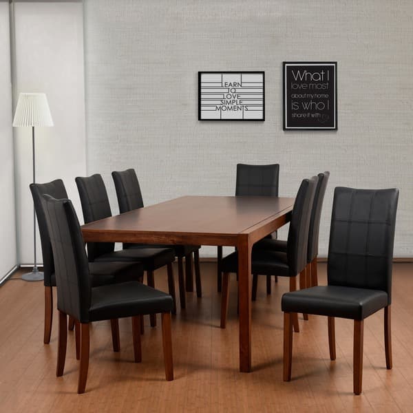 Tatiana Deluxe Mid Century 9 Piece Cocoa Living Room Dining Piece Cocoa Living Room Dining
