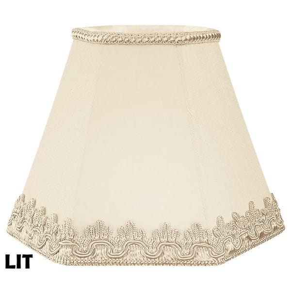 Royal Designs 5 Decorative Trim Hexagon Empire Chandelier Lamp Shades Set Of 6 Beige On Sale Overstock 15052674