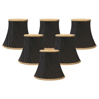 Royal Designs Black with Decorative Trim Twisted Bell Chandelier Lamp ...