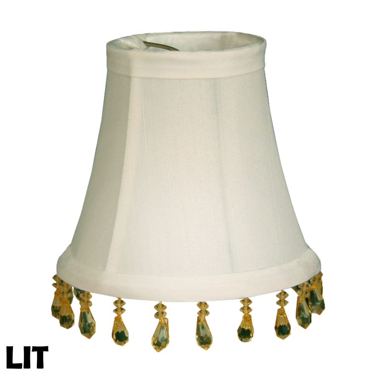 white beaded lampshade