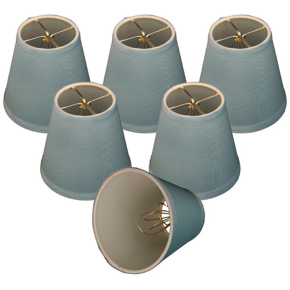 Royal Designs Blue Modified Bell Chandelier Lamp Shades, 3 Royal Designs Blue Modified Bell Chandelier Lamp Shades, 3