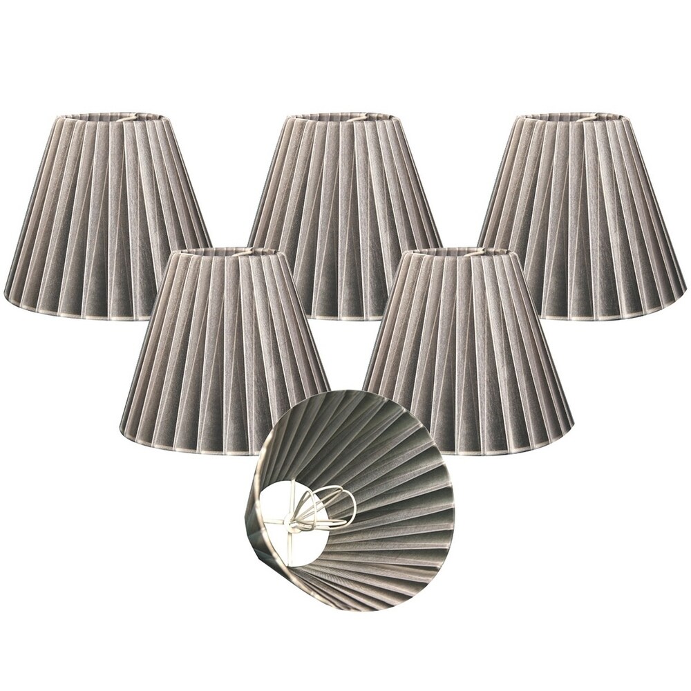 Shop Royal Designs Grey Beaded Bell Chandelier Lamp Shade, 3 Shop Royal Designs Grey Beaded Bell Chandelier Lamp Shade, 3