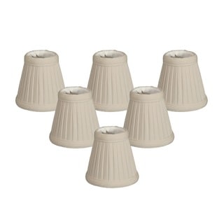 Mini Clip On Empire Pleated Lamp Shade White  2.5" x 3.5" x 3.5" 