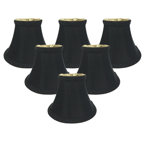 black chandelier shades with gold lining