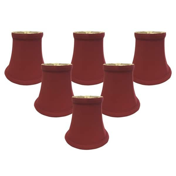 Royal Designs Burgundy True Bell Chandelier Lamp Shade, 3