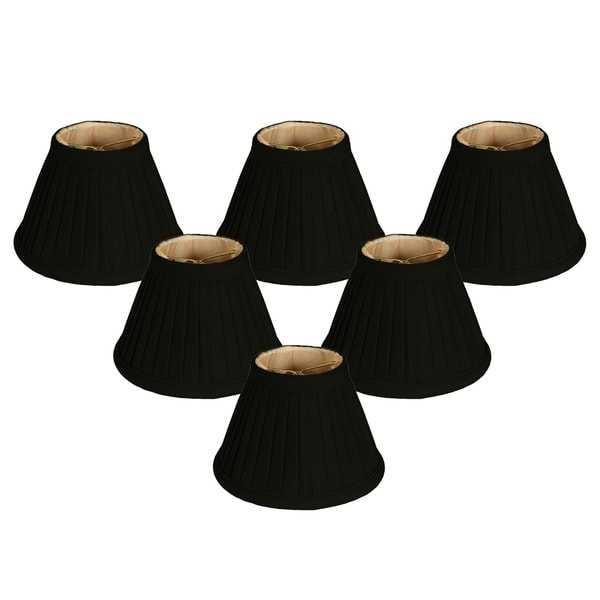 Shop Royal Designs Black Pleated Empire Chandelier Lamp ...