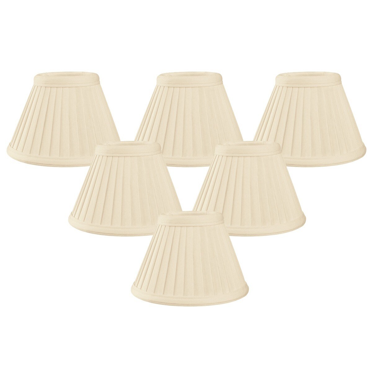 thumbnail image 2 of Royal Designs Pleated Empire Chandelier Shade - Eggshell 3x4.25x4.25 Inch Clip-On 2 of 11