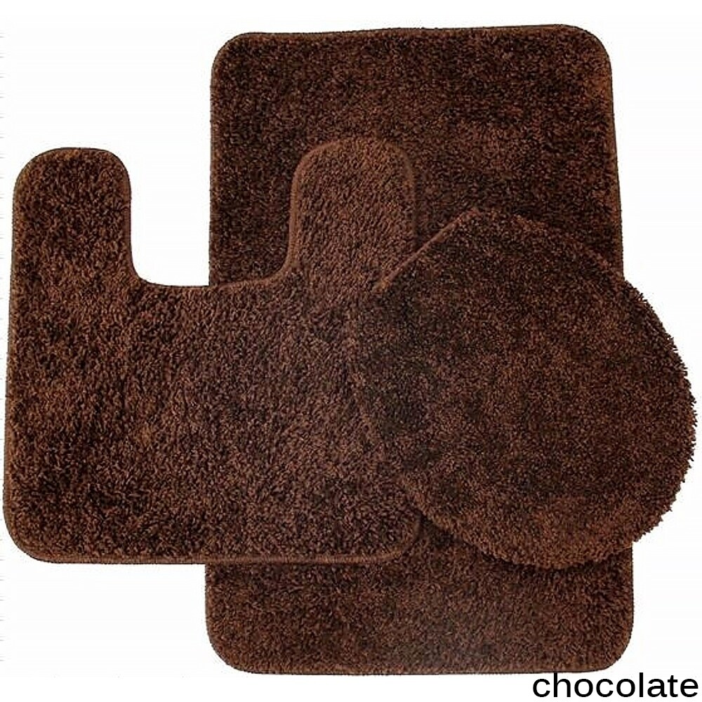 Shop Black Friday Deals On Florence 3 Piece Bathroom Rug And Toilet Seat Cover Set Assorted Colors Overstock 15053259