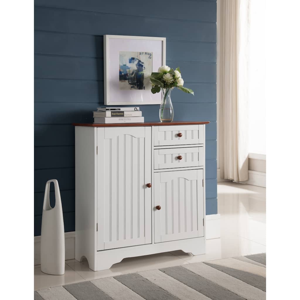 White Wood Kitchen Storage Cabinet