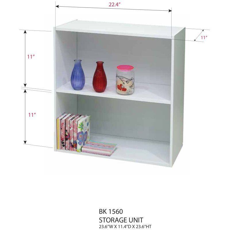 2-Tier Shelf Bookcase Storage Organizer