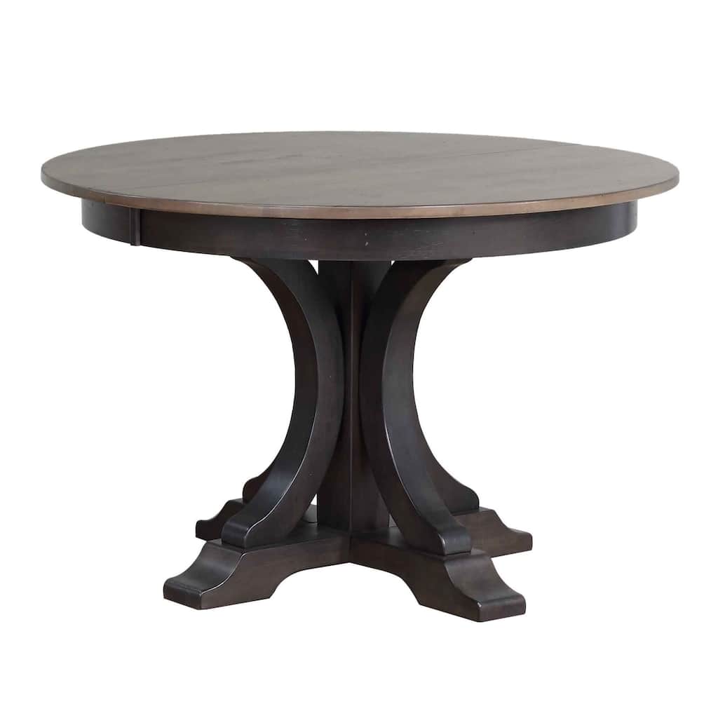 Round Art Deco Dining Table In Antique Grey