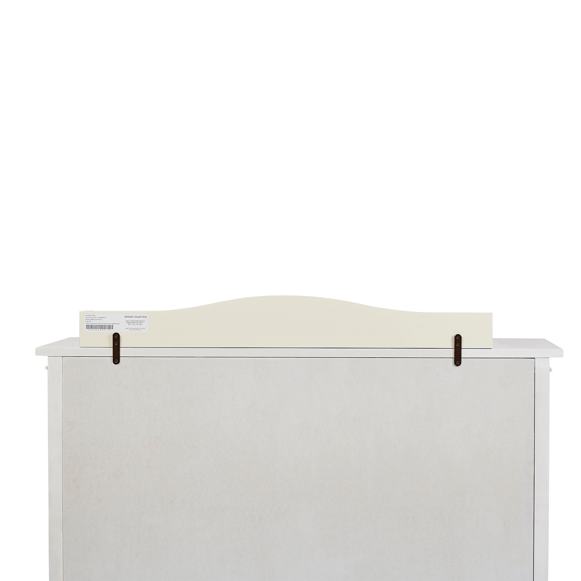 Evolur Fully Assembled Changing Tray, Ivory Lace