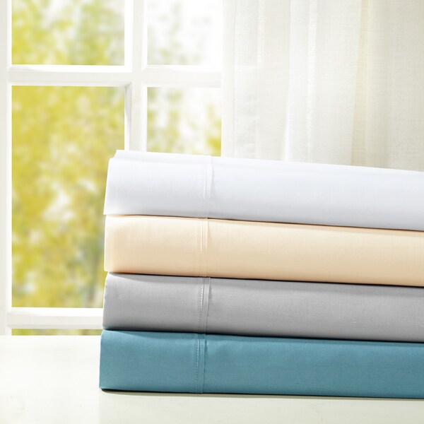 Sleep Philosophy Snug Grip 300 Thread Count Cotton Sateen Sheet Set