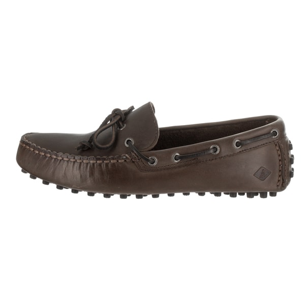 mens sperry leather slip on shoes