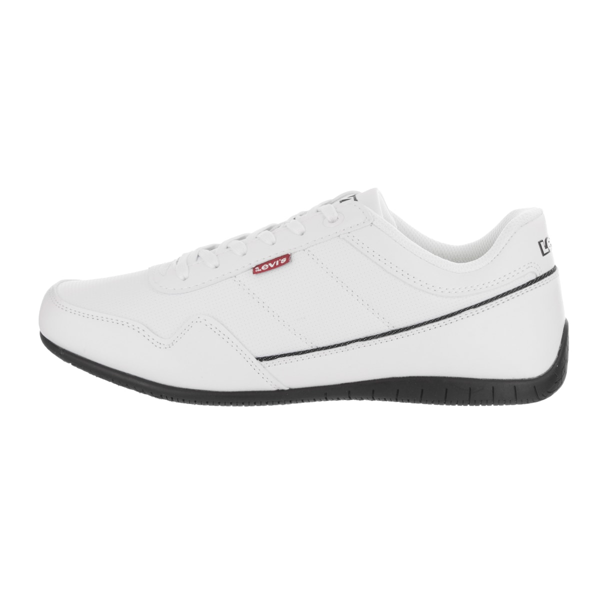 White Synthetic-leather Casual Shoes 