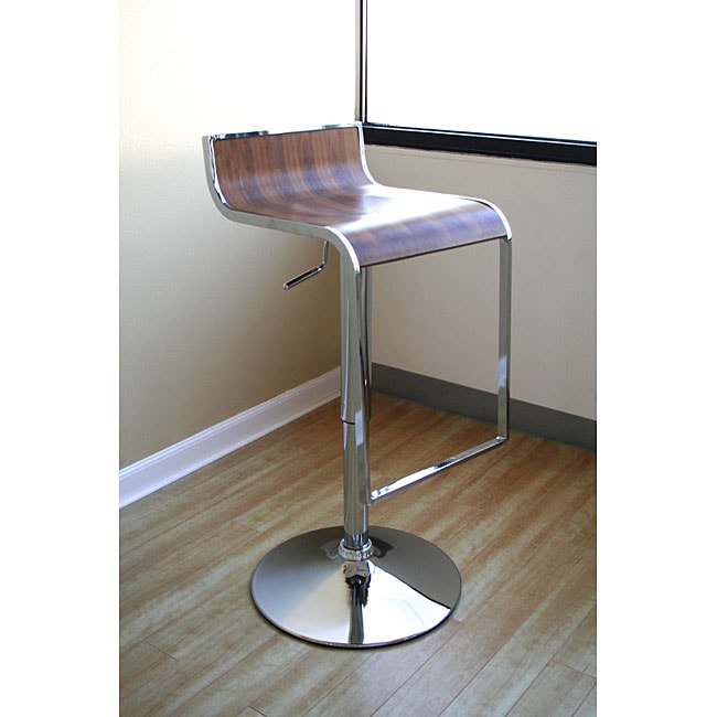 Baxton Studio Modern Adjustable Curved Bar Stool