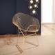 preview thumbnail 1 of 2, Abbyson Living Alexa Goldtone Iron Accent Chair