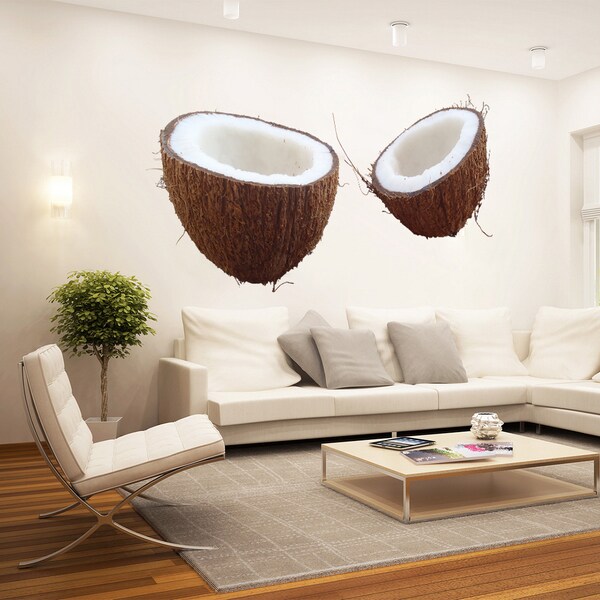 Shop Full Color Coconut Halves Full Color Wall Decal ...