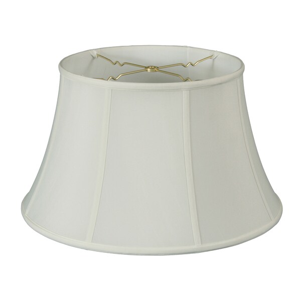 Royal Designs Regal Series Billiotte White 19-inch Shallow Drum Bell Lampshade