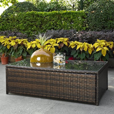 Crosley Palm Harbor Outdoor Wicker Coffee Table