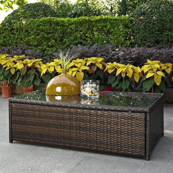 Crosley Palm Harbor Outdoor Wicker Coffee Table Bed Bath & Beyond 21490477