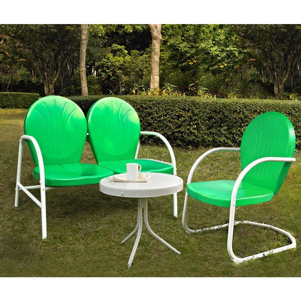 Shop Griffith 3 Piece Metal Outdoor Conversation Set ... Shop Griffith 3 Piece Metal Outdoor Conversation Set ... on Safavieh Outdoor Living Granton 5 Pc Living Set id=40842