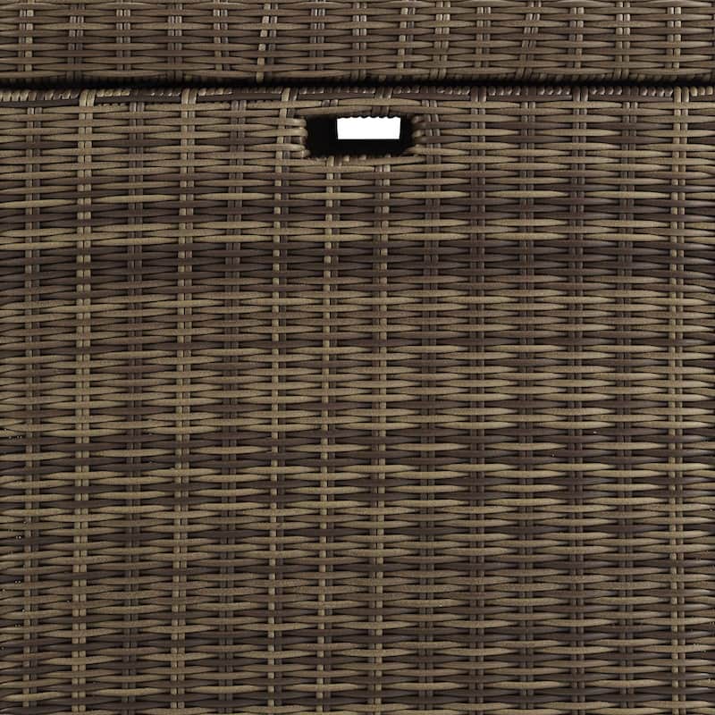 Crosley Bradenton Brown Steel Framed Wicker Storage Bin