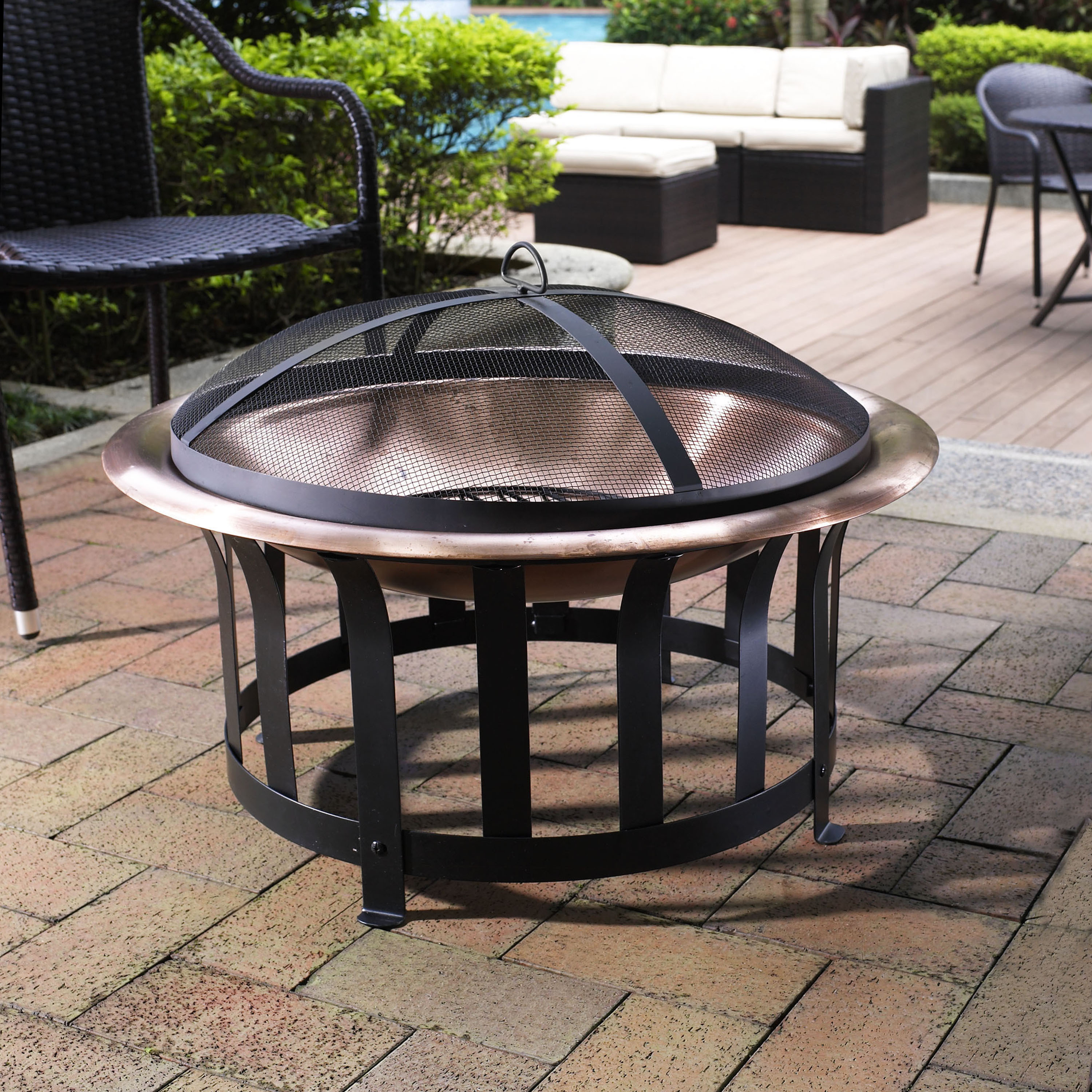 Shop Ridgeway Copper Bowl Firepit Free Shipping Today