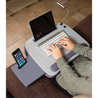 Sam Multi Tasking Memory Foam Lap Desk With Usb Light Supports