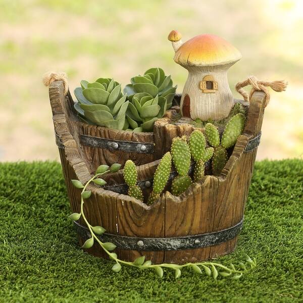 Shop Mushroom House Bucket Planter Miniature Fairy Garden On