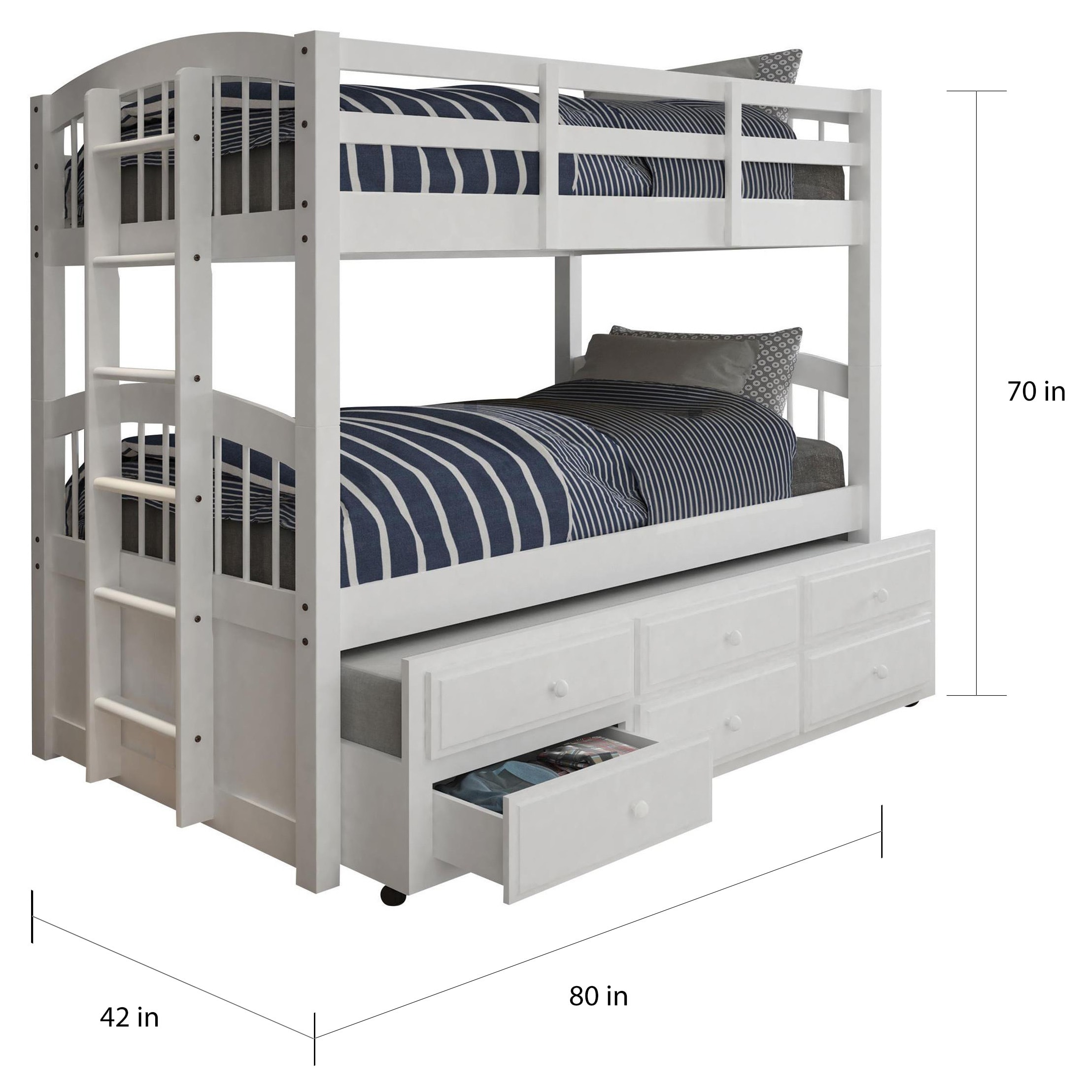 twin bunk bed with trundle