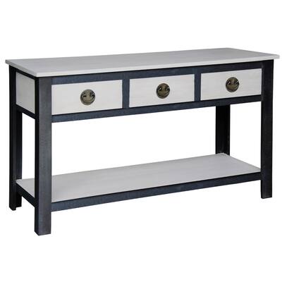Handmade NES Fine Furniture Solid Mahogany Wood Irvine Console Table (Indonesia)