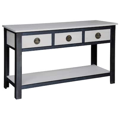 Handmade NES Fine Furniture Solid Mahogany Wood Irvine Console Table (Indonesia)