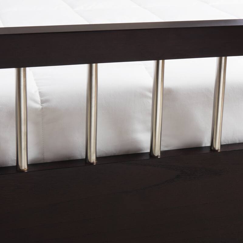Chrome Accented Queen-size Platform Bed
