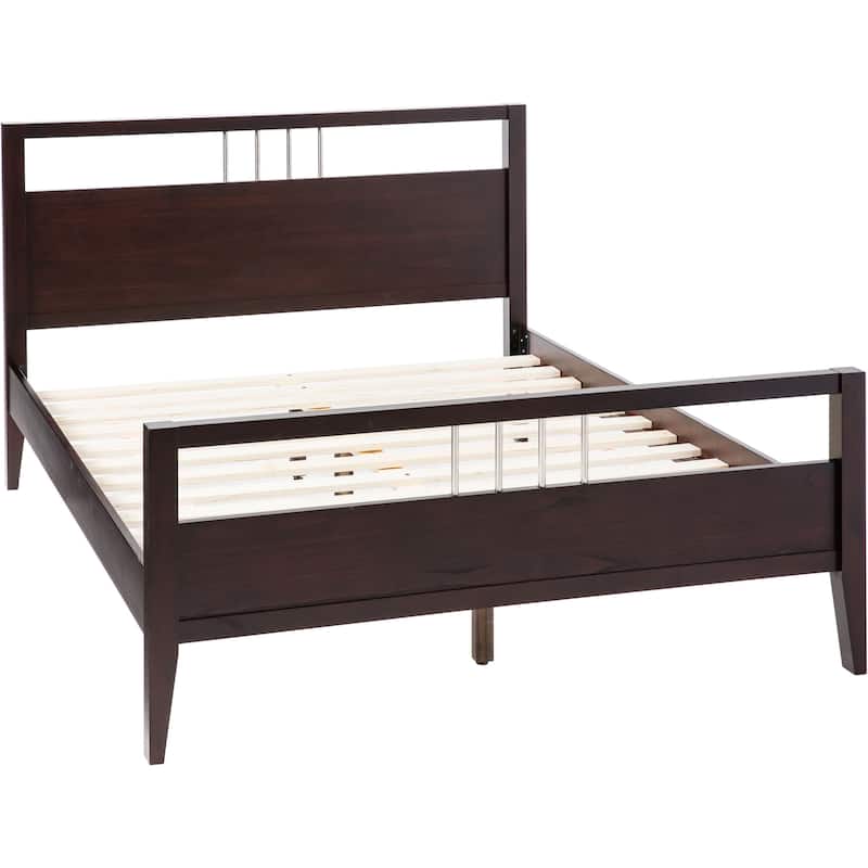 Chrome Accented Queen-size Platform Bed
