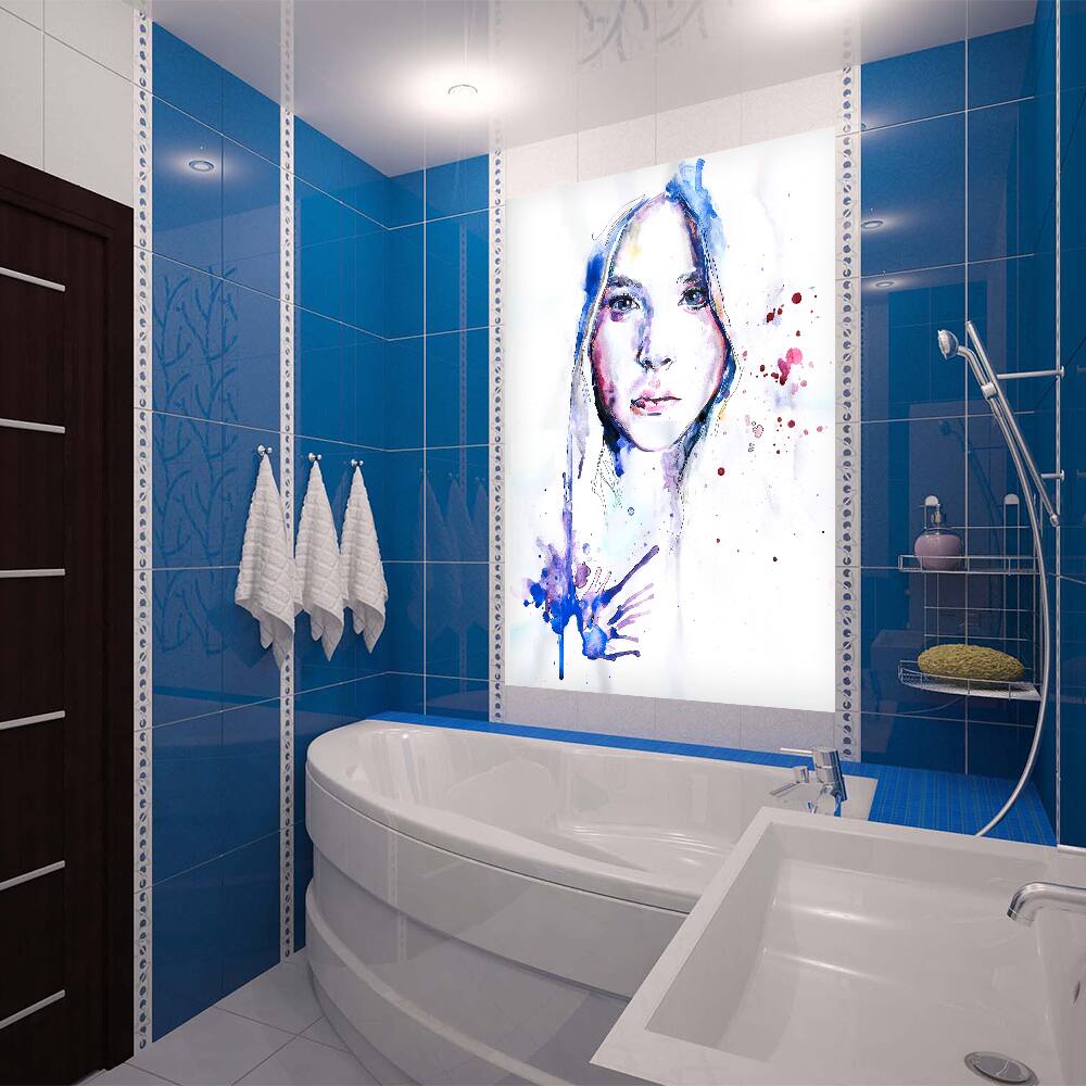 Full Color Girl Portrait Full Color Wall Decal Sticker Sticker Decal (22 x 30)