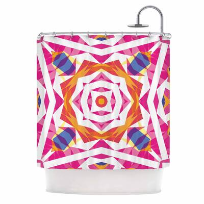 KESS InHouse Artist Name "Paradise " Indigo Pink Shower Curtain (69x70) - Multi - 69 x 70