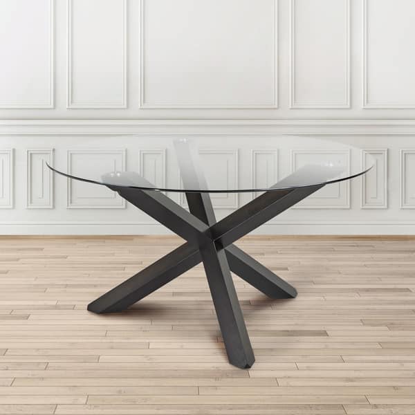 Modern Round Gl And Wood Dining Room Kitchen Table Modern Round Gl And Wood Dining Room Kitchen Table