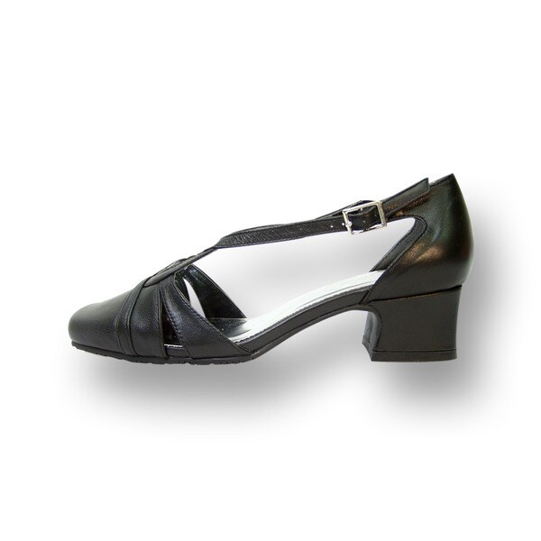 black leather pumps wide width